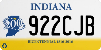 IN license plate 922CJB