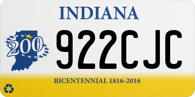 IN license plate 922CJC