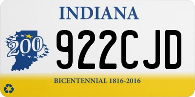IN license plate 922CJD