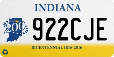 IN license plate 922CJE