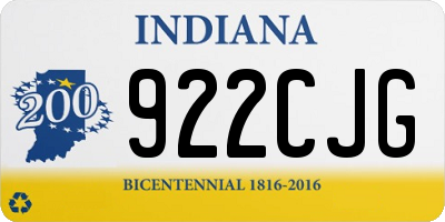 IN license plate 922CJG