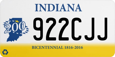 IN license plate 922CJJ