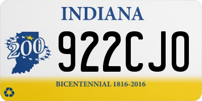 IN license plate 922CJO