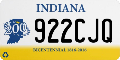 IN license plate 922CJQ