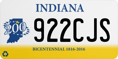 IN license plate 922CJS