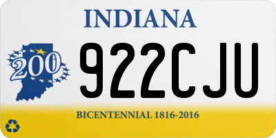 IN license plate 922CJU