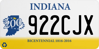 IN license plate 922CJX