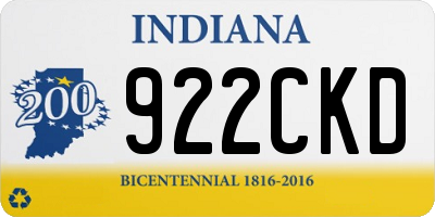 IN license plate 922CKD