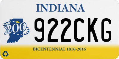 IN license plate 922CKG