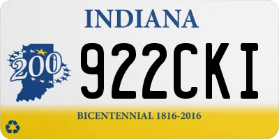IN license plate 922CKI