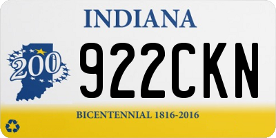 IN license plate 922CKN