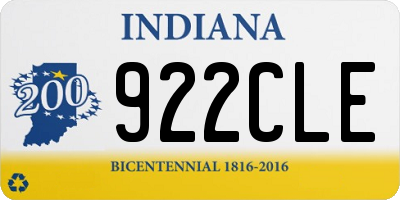 IN license plate 922CLE