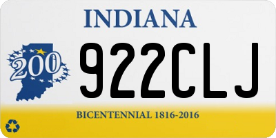 IN license plate 922CLJ