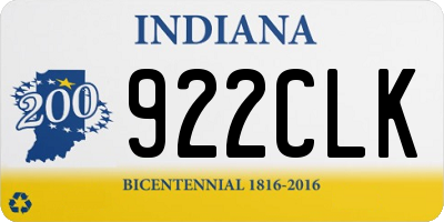 IN license plate 922CLK