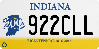 IN license plate 922CLL