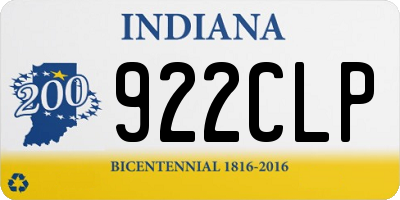 IN license plate 922CLP
