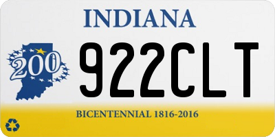 IN license plate 922CLT