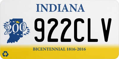 IN license plate 922CLV