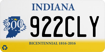 IN license plate 922CLY