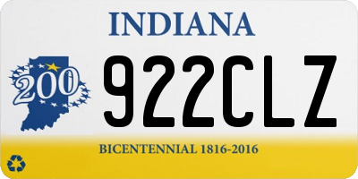 IN license plate 922CLZ