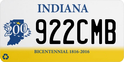 IN license plate 922CMB