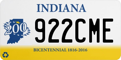IN license plate 922CME
