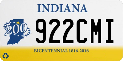 IN license plate 922CMI