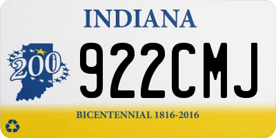 IN license plate 922CMJ