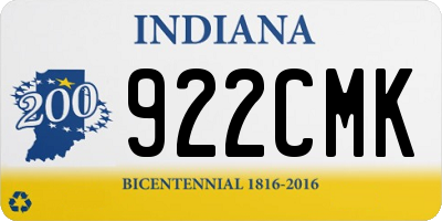 IN license plate 922CMK