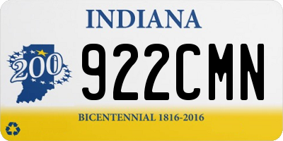 IN license plate 922CMN
