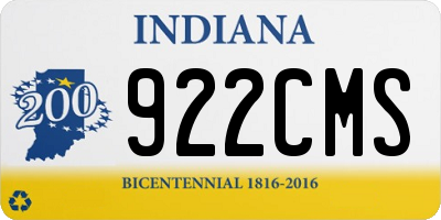 IN license plate 922CMS