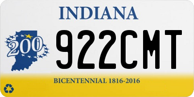 IN license plate 922CMT