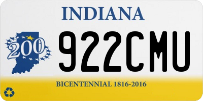 IN license plate 922CMU