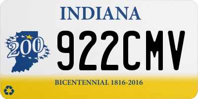 IN license plate 922CMV