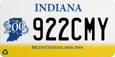 IN license plate 922CMY