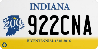 IN license plate 922CNA