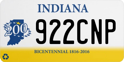 IN license plate 922CNP