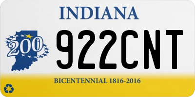 IN license plate 922CNT
