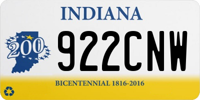 IN license plate 922CNW