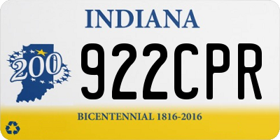 IN license plate 922CPR
