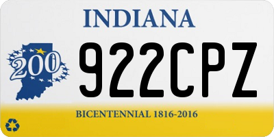 IN license plate 922CPZ