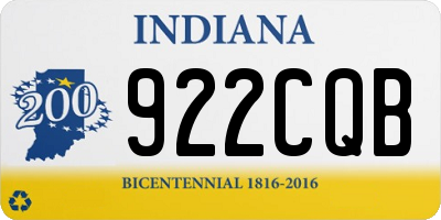 IN license plate 922CQB