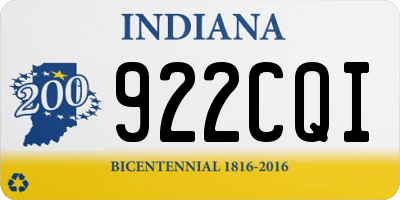 IN license plate 922CQI