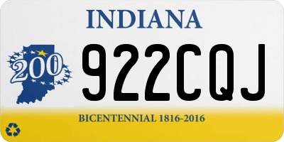 IN license plate 922CQJ