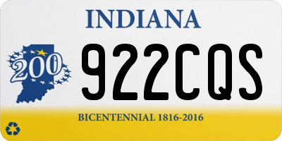 IN license plate 922CQS