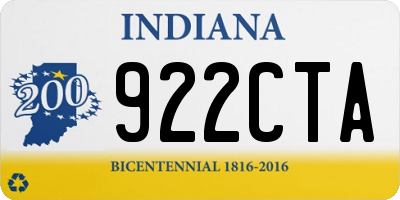 IN license plate 922CTA