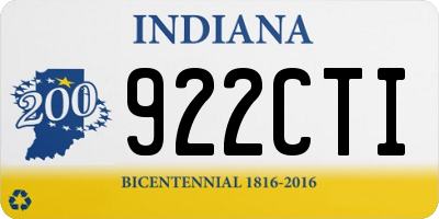 IN license plate 922CTI