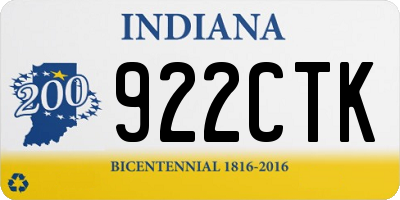 IN license plate 922CTK