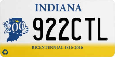 IN license plate 922CTL