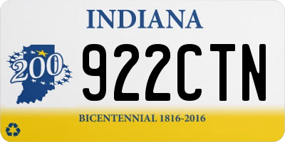 IN license plate 922CTN